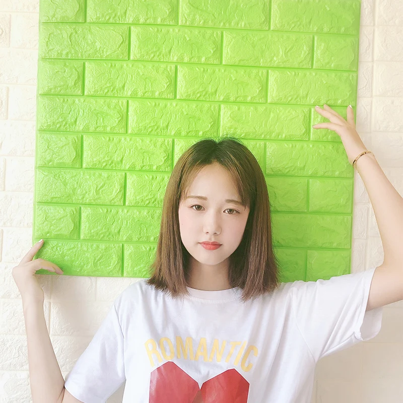 3D Brick PE Foam Wall Stickers Panels Room Decal Stone Decoration Embossed Living Kids Bedroom Home Decor 77*70cm | Обустройство дома
