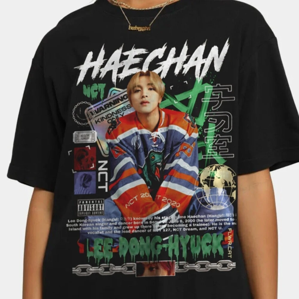 Футболка Haechan Lee Dong-hyuck NCT Dream в Корейском стиле Pop K-Pop (1) | Мужская одежда