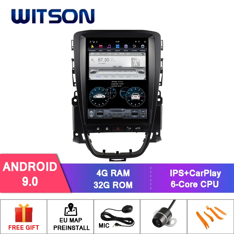 

WITSON Android 9.0 TESLA FOR OPEL ASTRA J/VAUXHALL HOLDEN 2010-2013 4GB 32GB GPS NAVIGATION AUTO STEREOVERTICAL SCREEN+TPMS