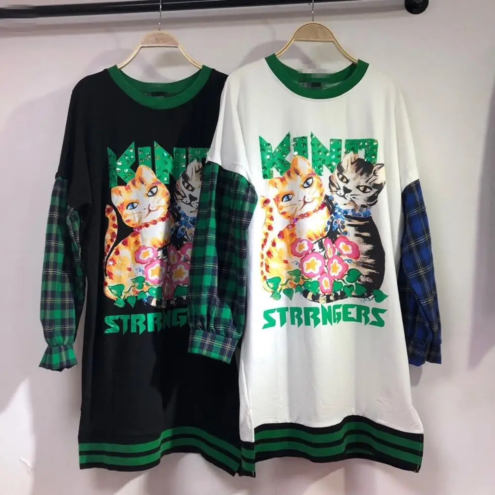 Женская рубашка с длинными рукавами контрастного цвета Осенний джемпер