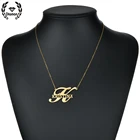 Большая буква новая индивидуальная Мода из нержавеющей стали именное ожерелье Персонализированная Буква Кулон именная табличка для женщин ювелирные изделия подарок