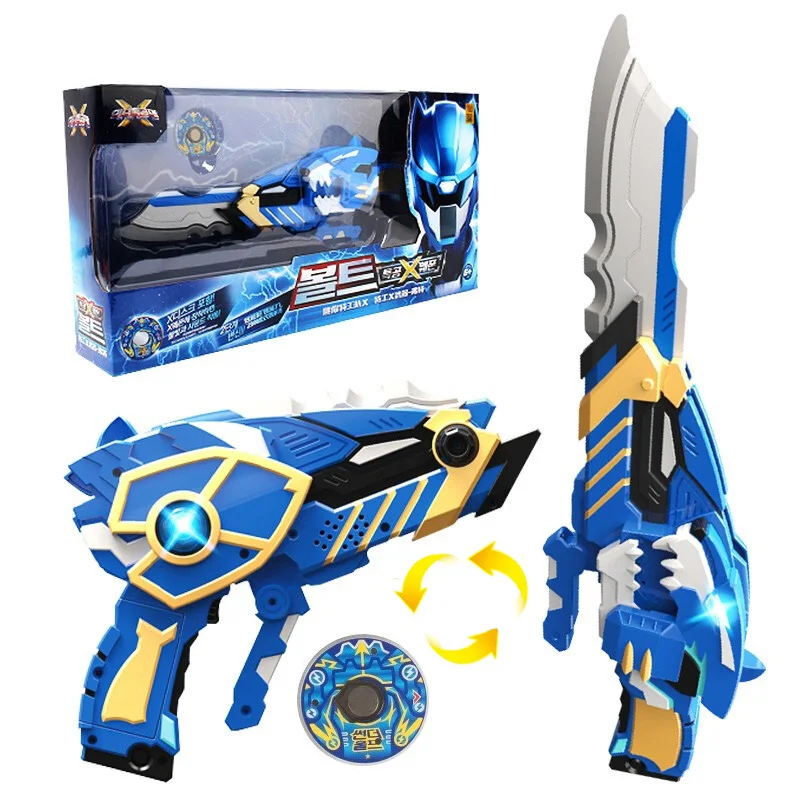 

Two Mode Mini Force Transformation Sword Toys with Sound and Light Action Figures MiniForce X Deformation Storm Weapon Gun Toy