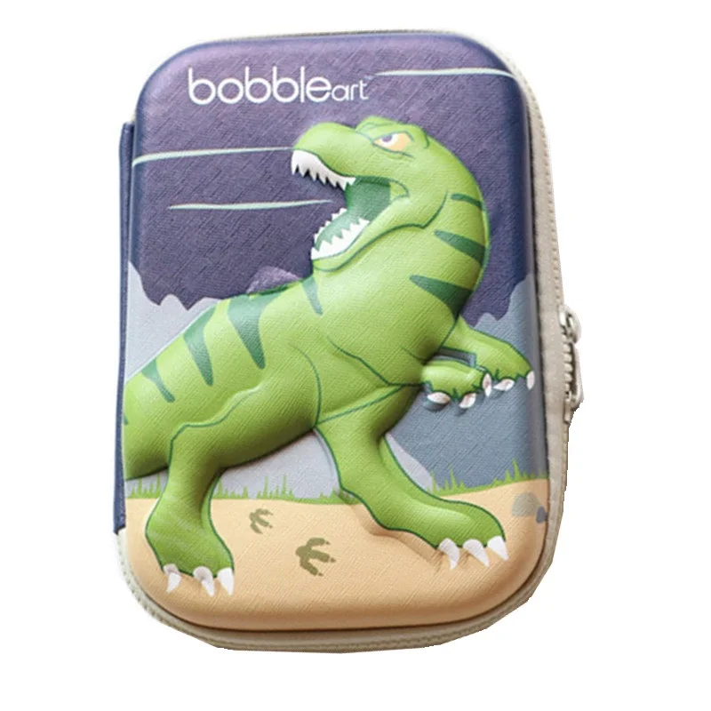 Пенал для мальчиков с мультипликационным большим 3D тираннозавром тигром