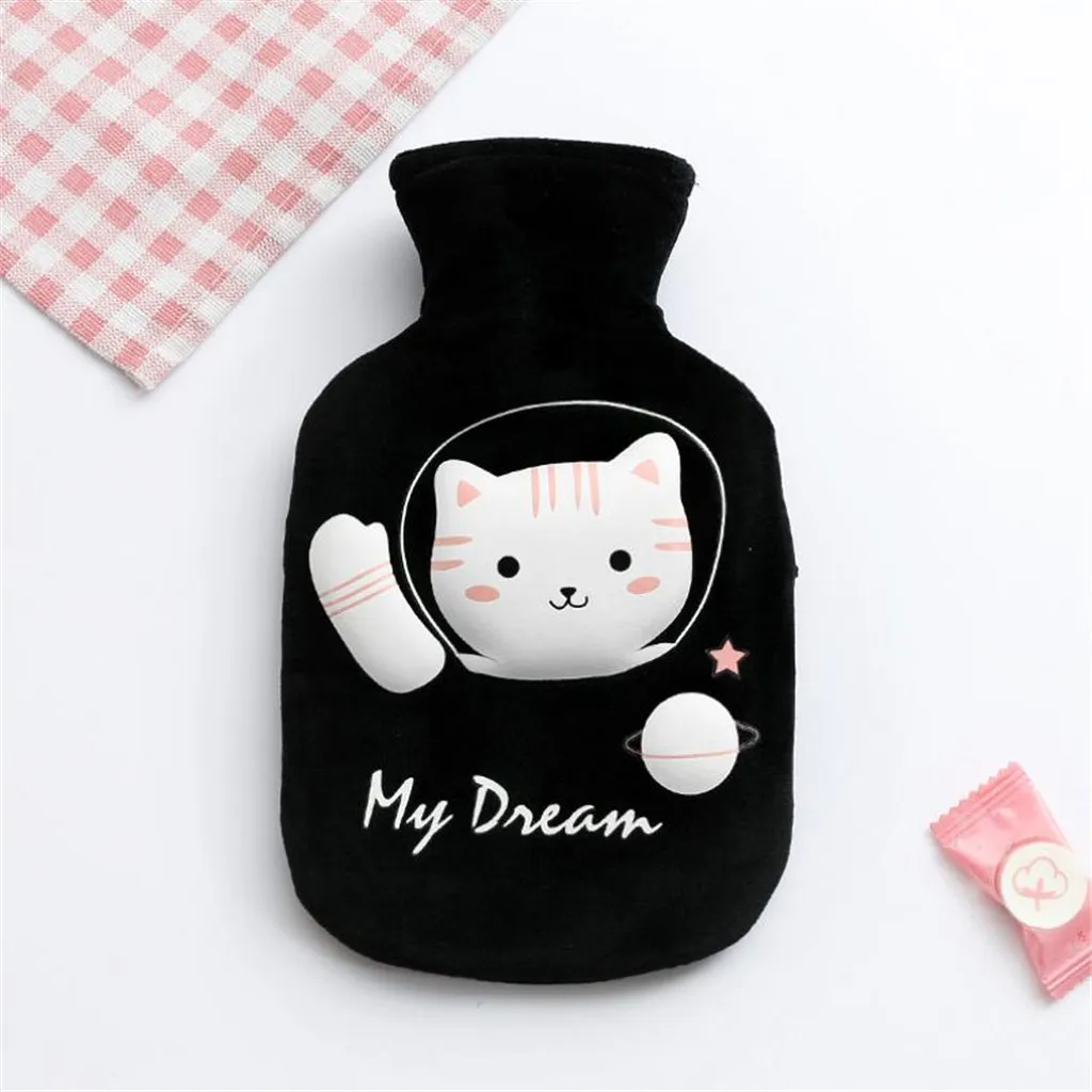 Милые Мультяшные плюшевые грелки для бутылок с горячей водой детские рук
