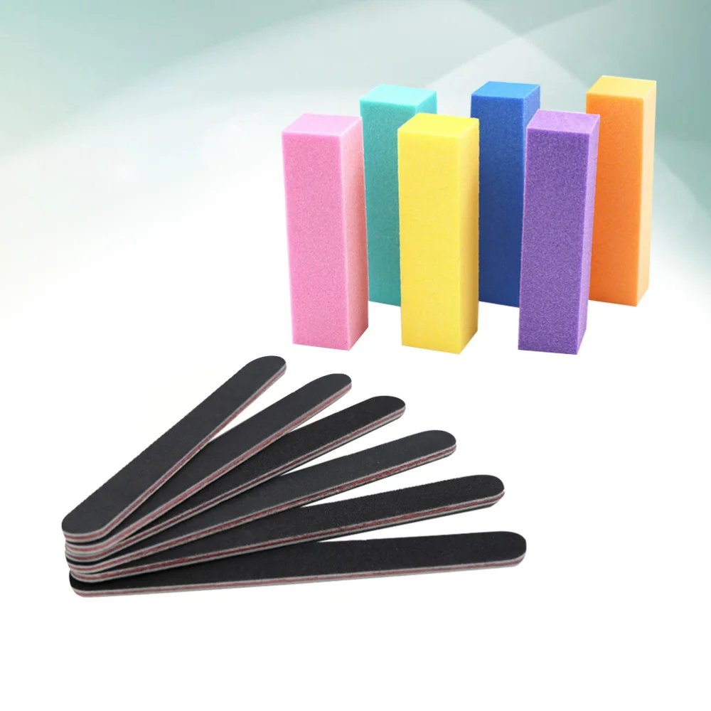

12PCS Nail Files Durable Brush Polishing Buffers Sanding Nail File Art Tool