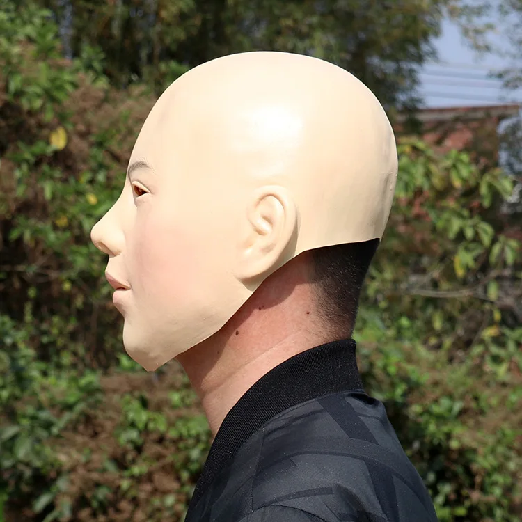 Bald Beauty Mask Halloween DIY Fancy Dress Costume Masquerade Party Prop Full Face Man Women Latex | Тематическая одежда и