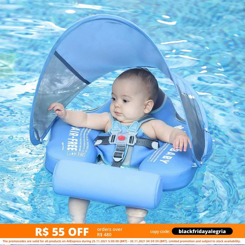 Baby Floater Infant Swimmers Non-Inflatable Float Child Lying Swimming Ring Swim Waist Float Ring Floats Pool Toys Swim Trainer