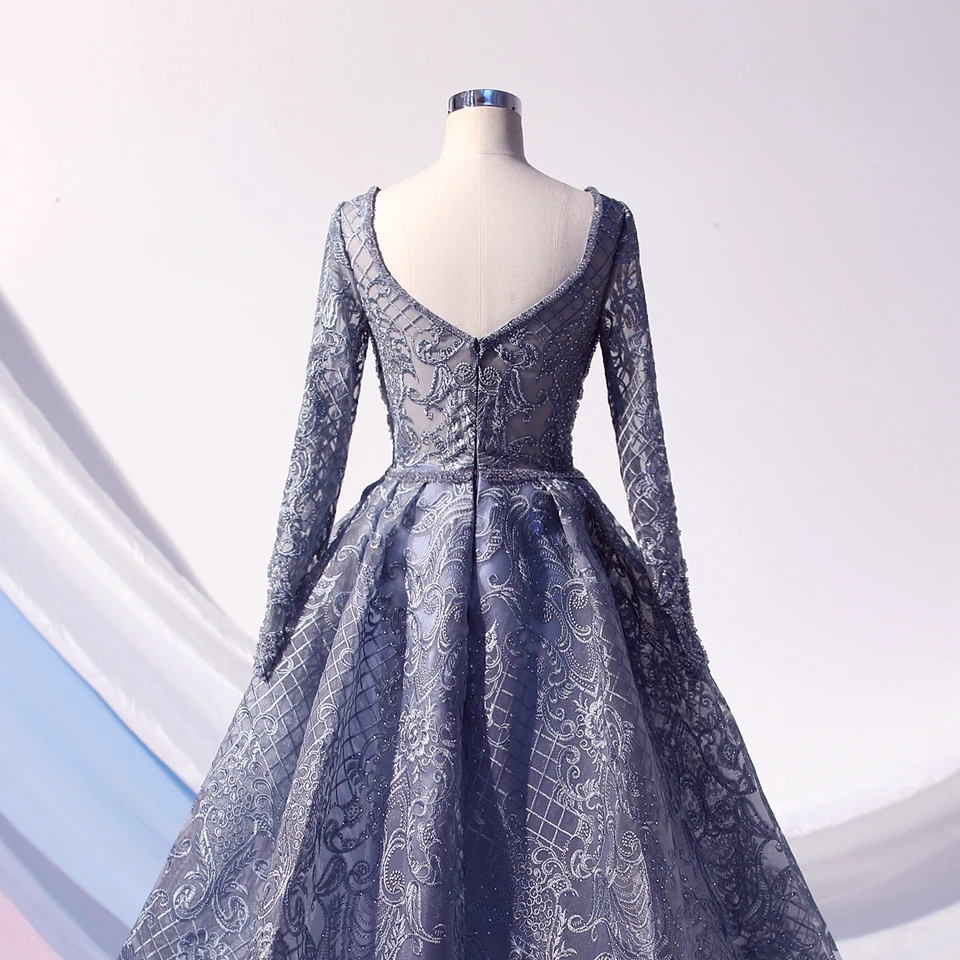 Lakshmigown Дубай модные вечерние кружевные платья Стразы бисером Роскошные Abendkleider