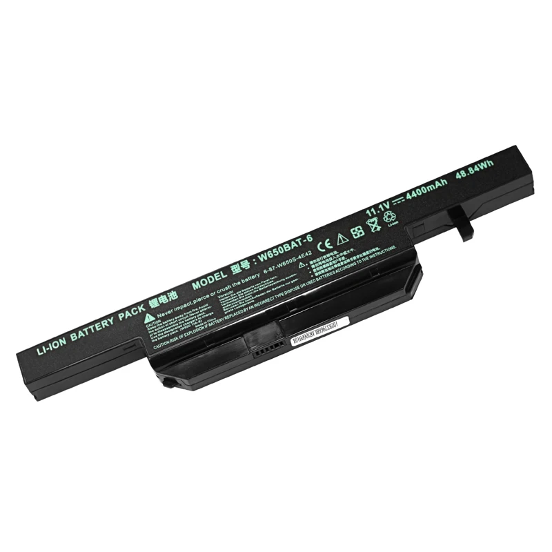 

6 Cells 4400mAh Laptop Battery for Clevo W650BAT-6 6-87-W650-4E42 K590C-I3 K610C-I5 K570N-I3 K710C-I7 G150S K650D K750D K4 K5 P4