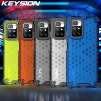 keysion shockproof case for redmi 10 10 prime note 10s 10 pro 10t 5g honeycomb phone cover for xiaomi poco m3 pro mi 11i 11 lite