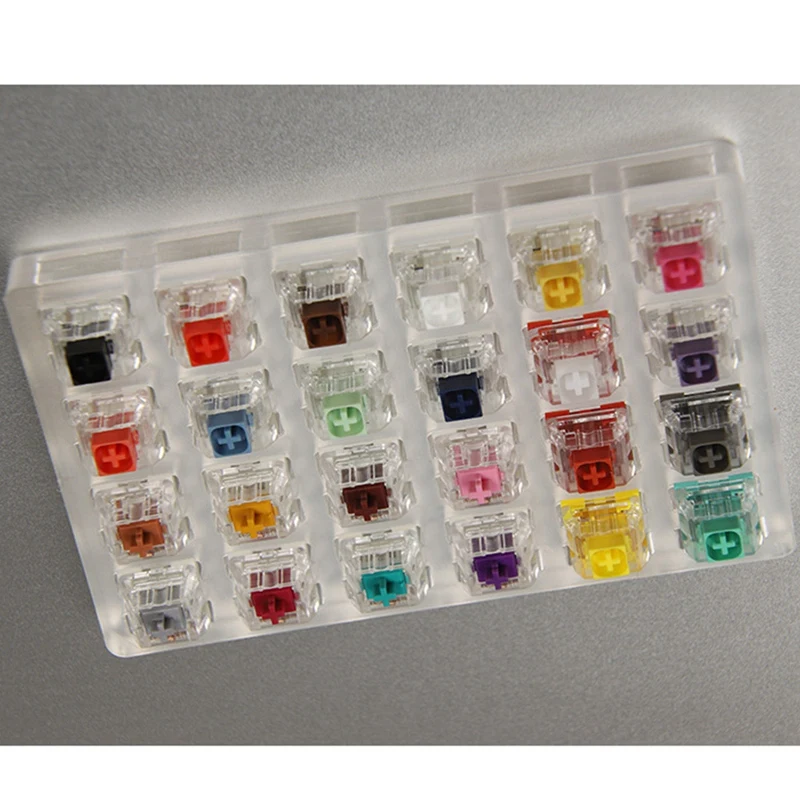 24 переключателя тестер с акриловой основой пустые колпачки клавиш для