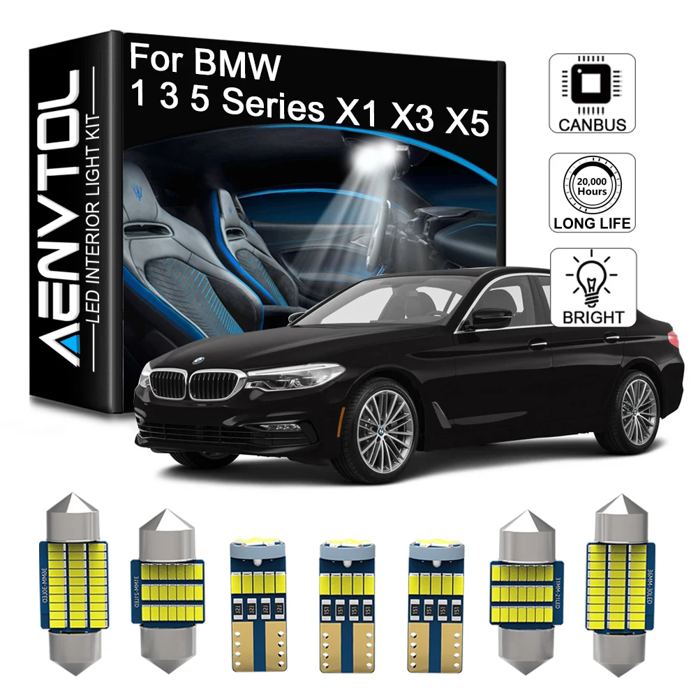 

For BMW E36 E46 E90 E91 E92 F30 E87 E82 F20 E39 E60 E61 F10 F11 E65 E66 F01 F02 X1 E84 X3 E83 F25 X5 E53 E70 LED Interior Light