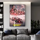 Формула 1 плакат F1 Vettel читалор Алонсо Гамильтон Феррари гонки Печать на холсте Живопись настенное искусство Современное украшение для гостиной