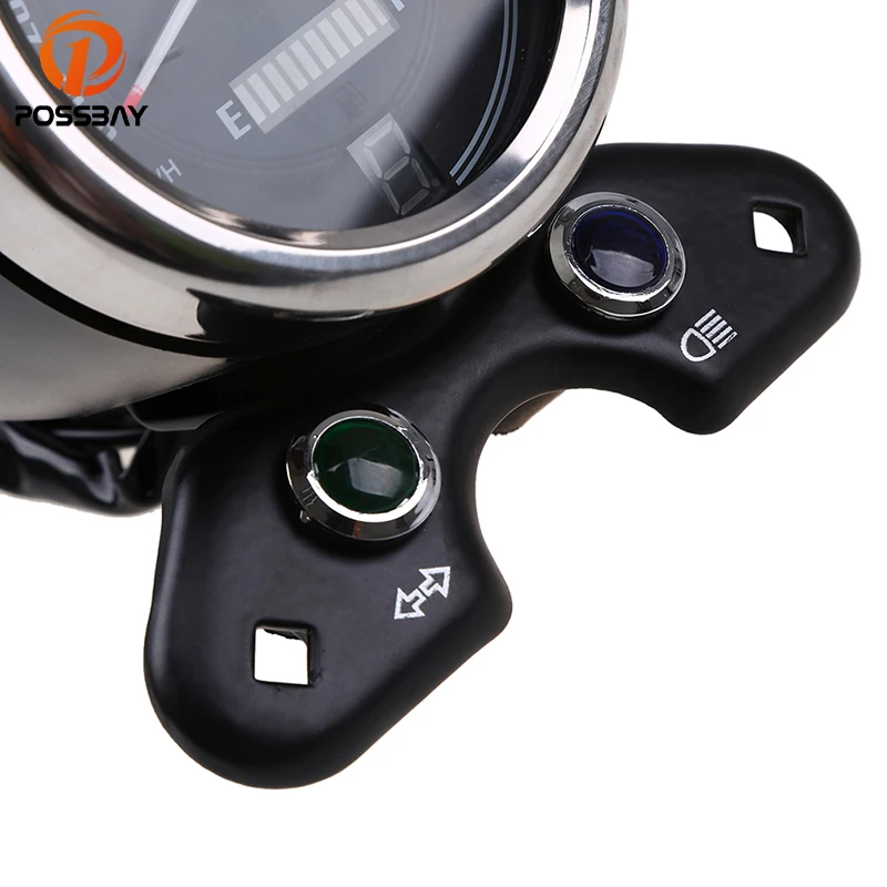 POSSBAY Motorcycle Dual Odometer Speedometer Gauge With USB Port Universal fit for Most Motorbike Scooter Speed Meters | Автомобили и