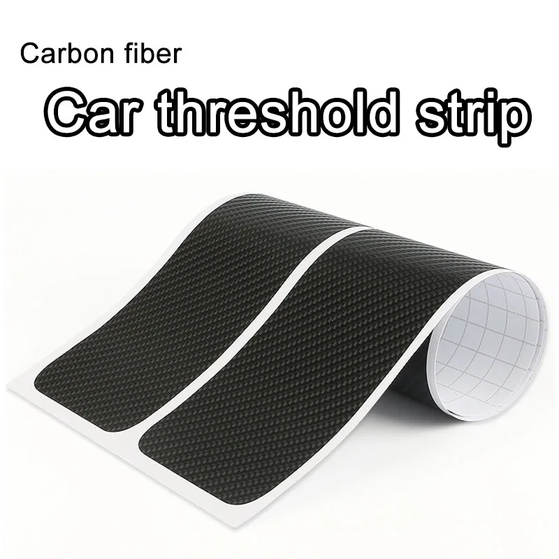 

Carbon Fiber Car Stickers For Toyota verso Waterproof Decoration Decals Car Door Sill Sticker Accessories 4Pcs