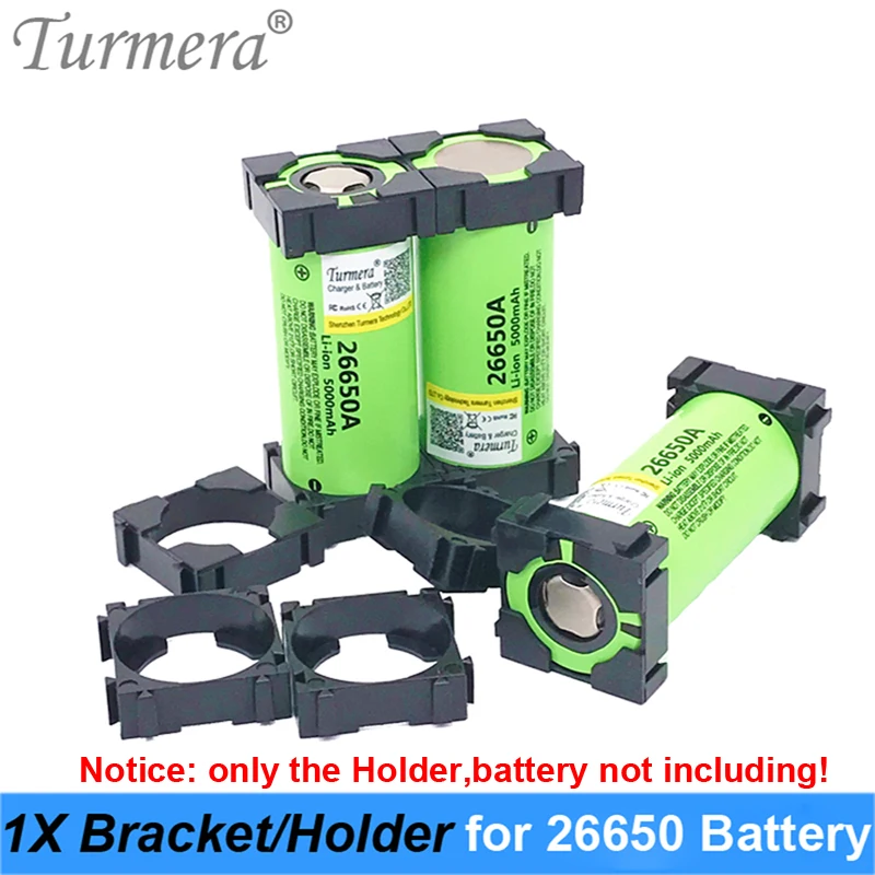 

Turmera 26650 1x Lithium Battery Triple Holder Bracket For Diy Battery Pack High Quality for 26650 Battery Pack Use 10Pieces/Lot