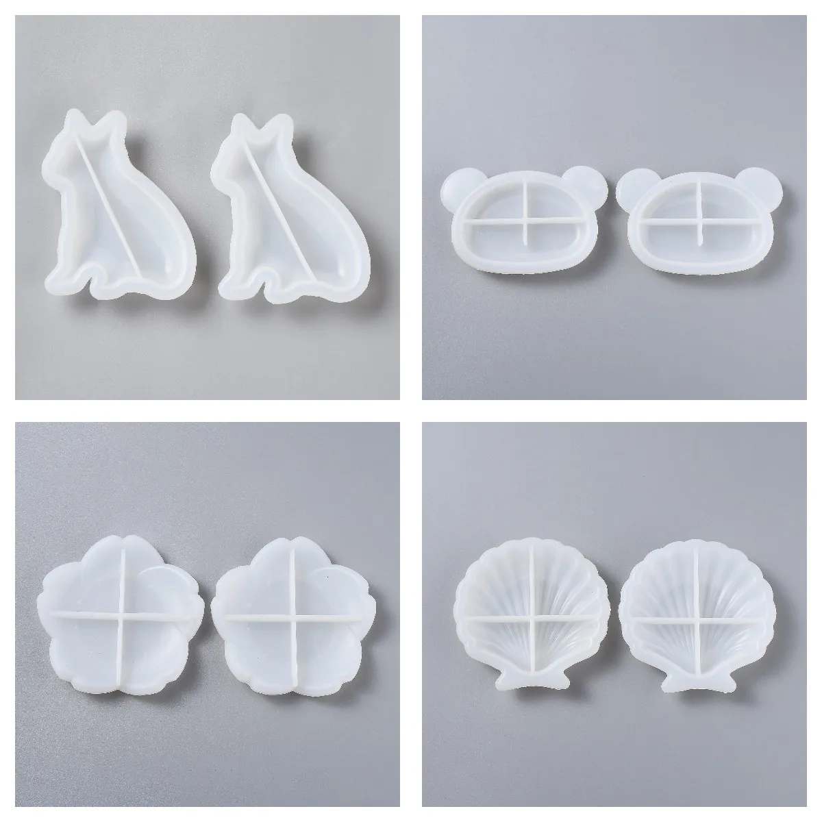 

2Pcs Lovely Shell Scallop Silicone Mold DIY Ashtray Tray Soap Dish Jewelry Tray Mould For Home Decor Wedding Hangmade Gift