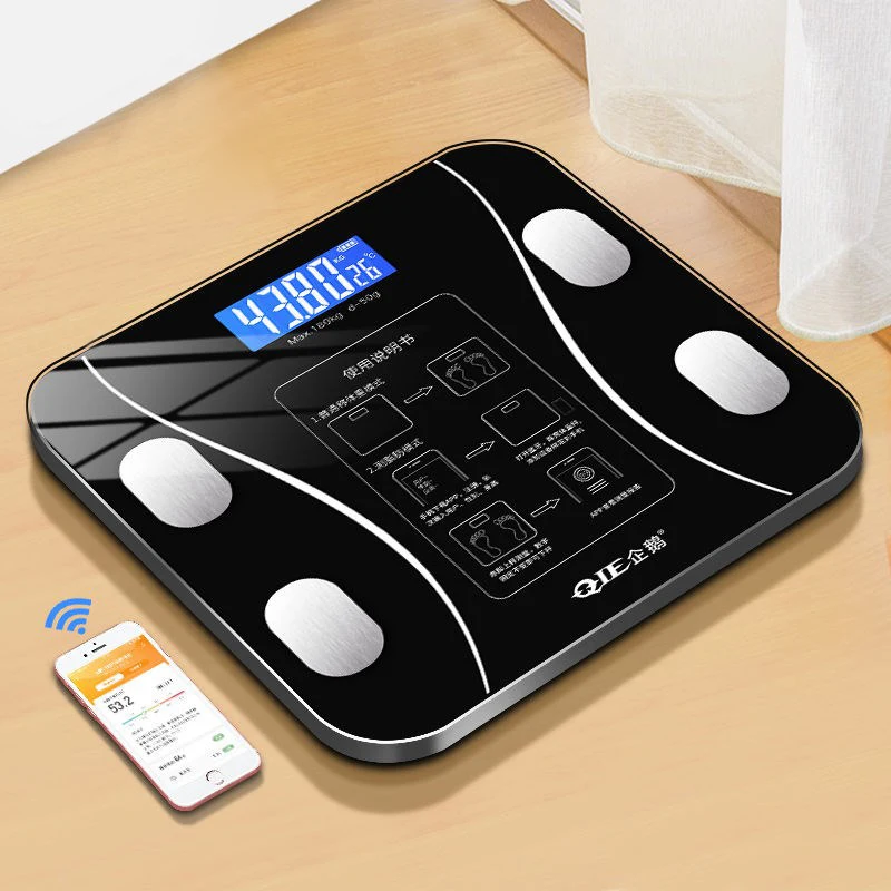 

Умные Беспроводные цифровые весы для измерения массы тела и жира в ванной комнате, анализатор состава тела, приложение для смартфона, Bluetooth ...