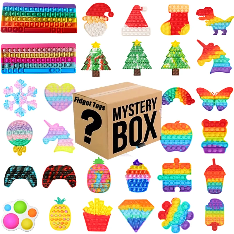 

Random 6-20pcs Fidget Toys Mystery Gifts Pack Surprise Box 600 Different Fidget Set Antistress Relief Toys Simple Dimple Stress