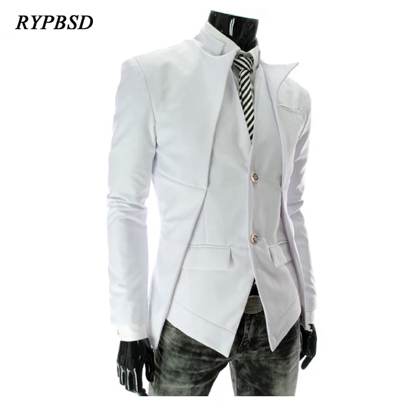 Мужские свадебные костюмы брендовый модный однобортный мужской блейзер с