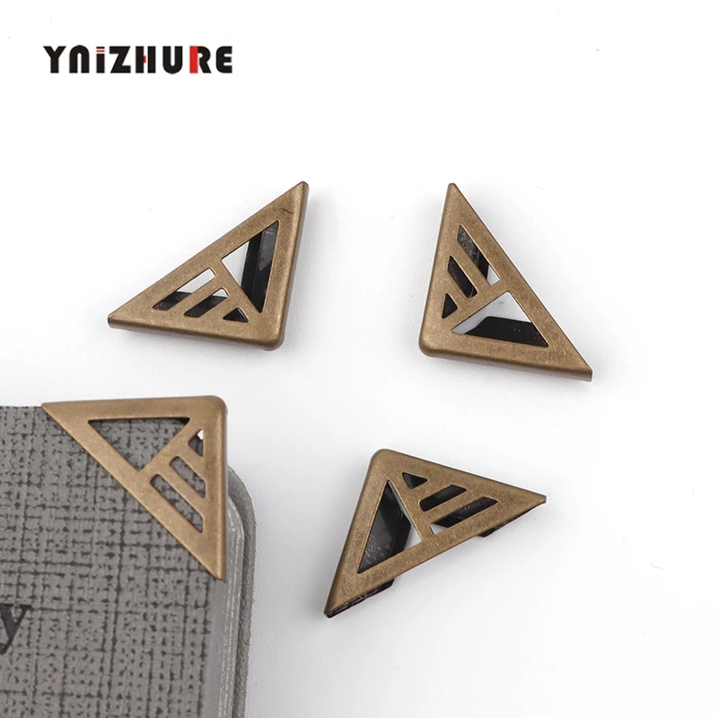

Book Scrapbooking Corner Albums Folders Corner Protectors Bronze Tone Half Hollow Cover Fit 3mm Thickness 10PCs