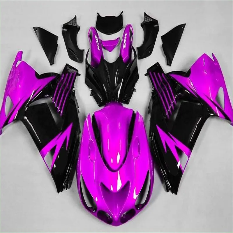 Injection mold Motorcycle Fairing kit for KAWASAKI Ninja ZX14R 2006 2007 06 07 08 09 10 2011 purple black ABS Fairings set | Автомобили и