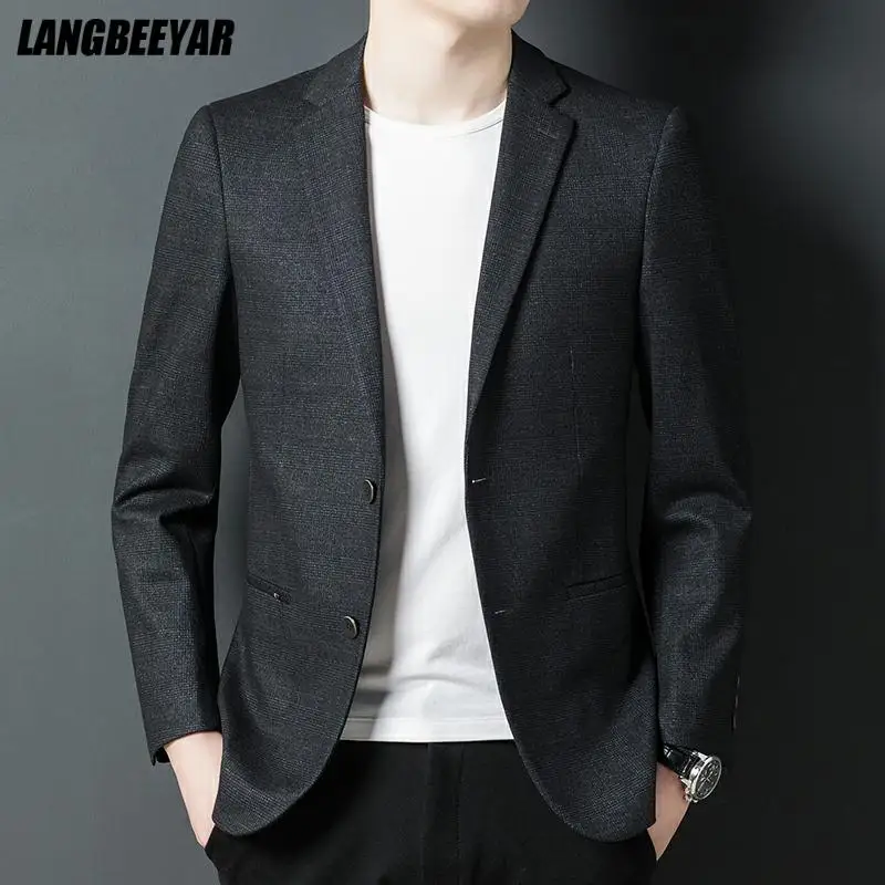 

Top Grade New Designer Brand Casual Fashion Italian Style Men Blazers Regular Fit Jacket Business Party Suit Coat Men Clothing
