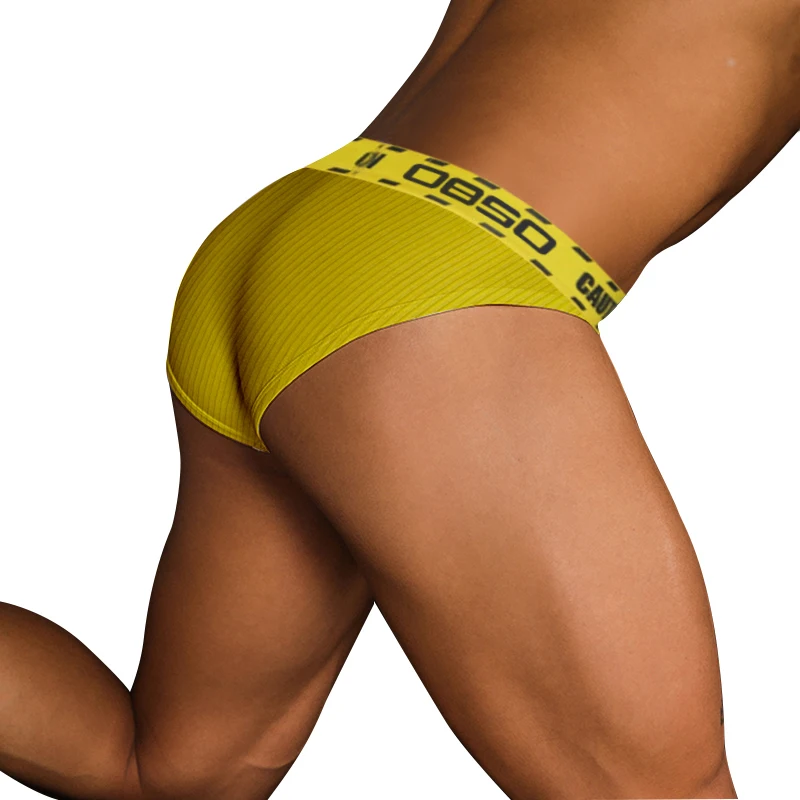 Мужские трусы бикини с заниженной талией черные дышащие брифы из хлопка