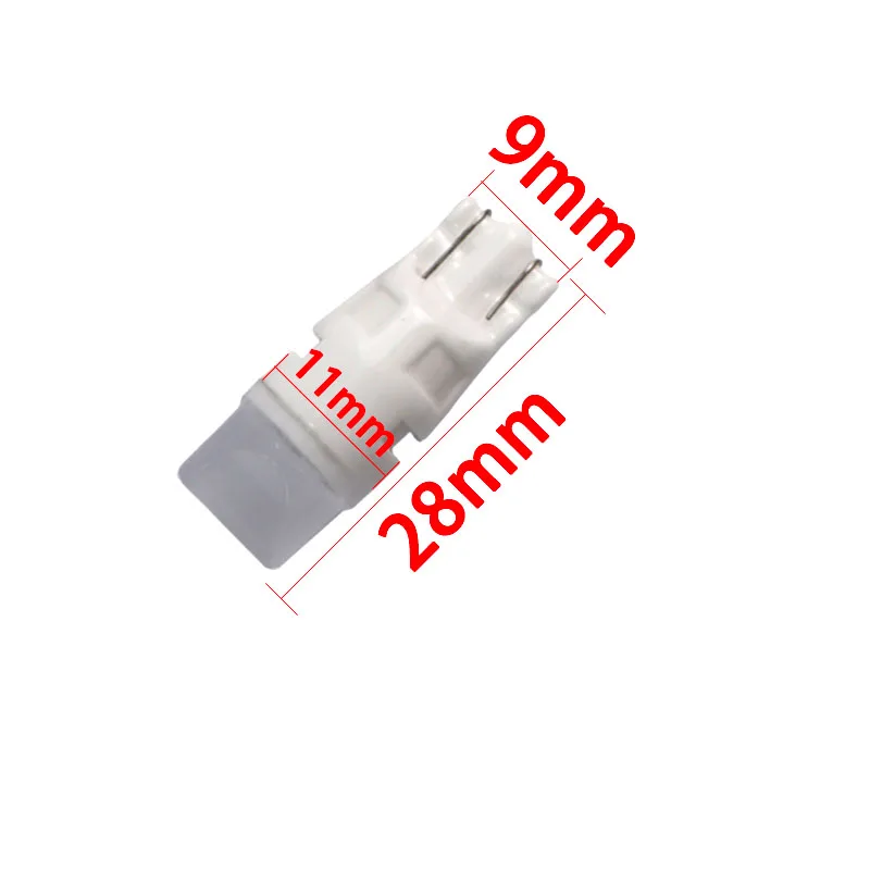 100X T10 3D fog lens ceramics 3 SMD 2835 LED 40MA Marker Lamp W5W 501 168 192 Auto Wedge License Plate Light Car Styling 12V | Автомобили