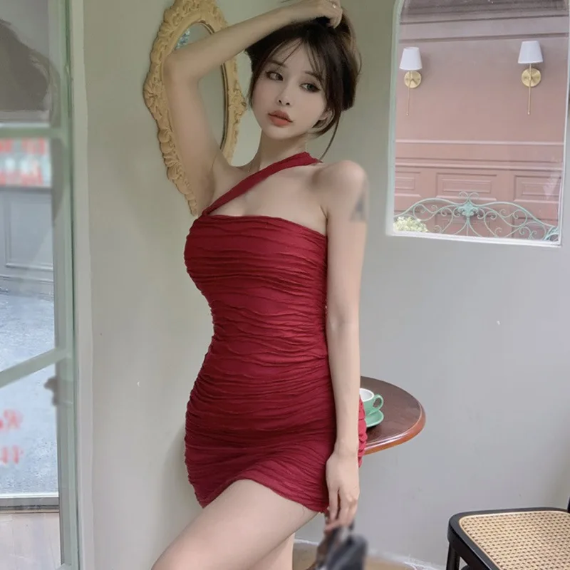 

Women Sexy Strapless Sleeveless Dresses Summer Solid Dress Ladies Casual Irregular Dresses Vestidos Femme vestido de mujer