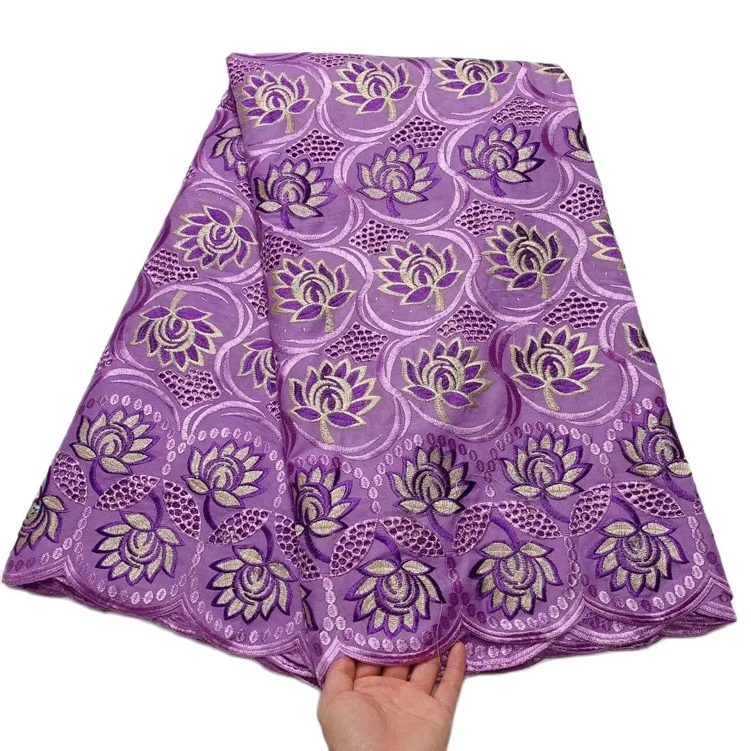 

2022 New African Lace Tulle 3D Pattern Fabric High Quality Hot Selling Swiss Cotton Sewing Embroidered Material Wedding Dress