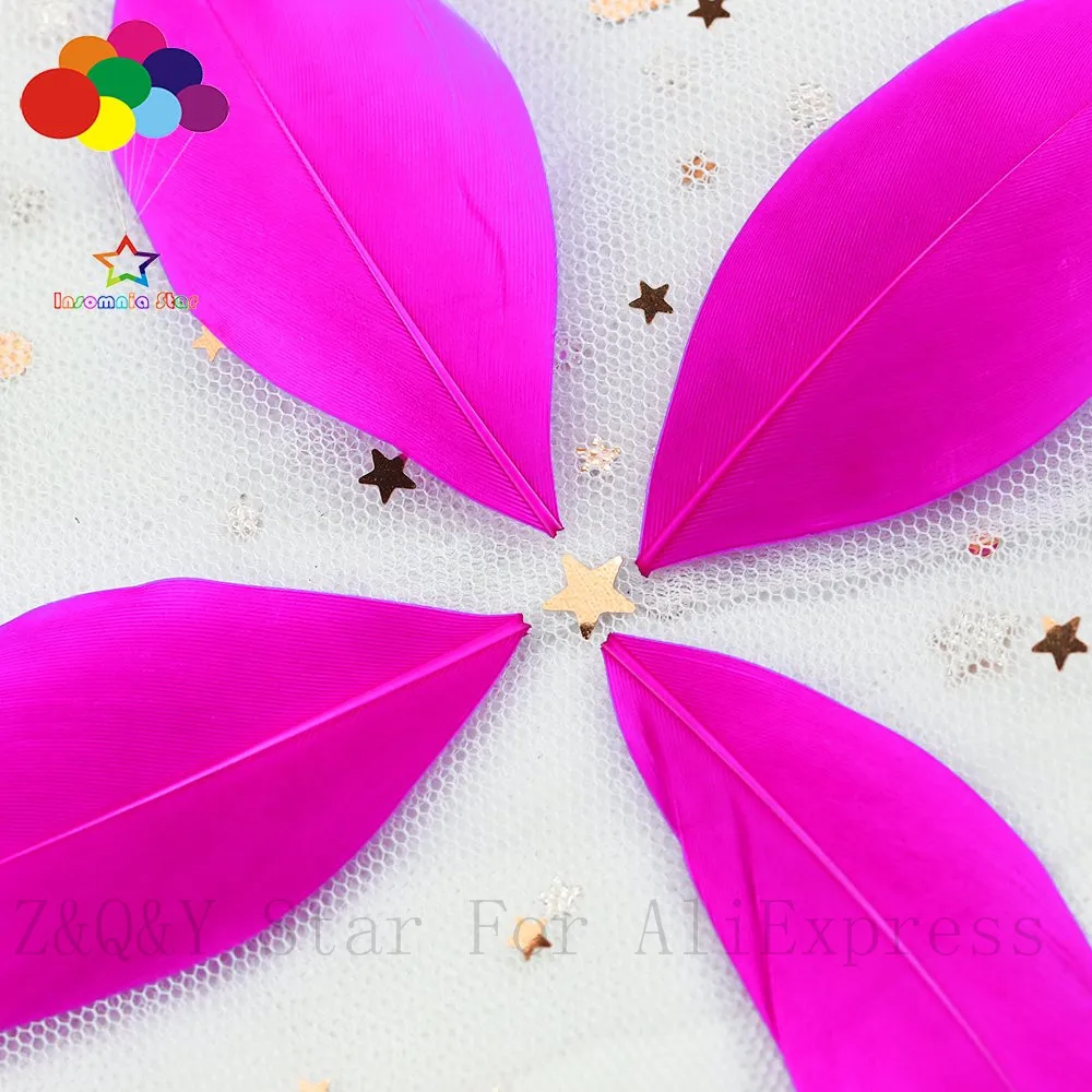 Натуральное гусиное перо 5-9 см с плавающей головкой, окрашенное розово-красное перо, 100 шт., ювелирные изделия «сделай сам», серьги, ювелирные изделия, перо