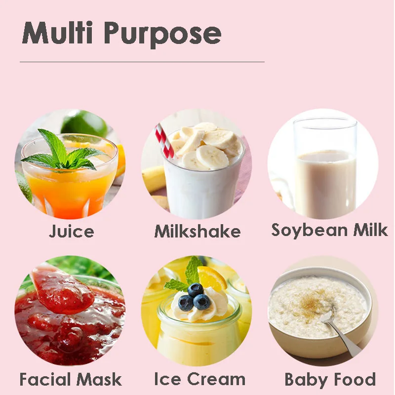 Портативный блендер Электрический Миксер с USB соковыжималка 500 мл мини-комбайн