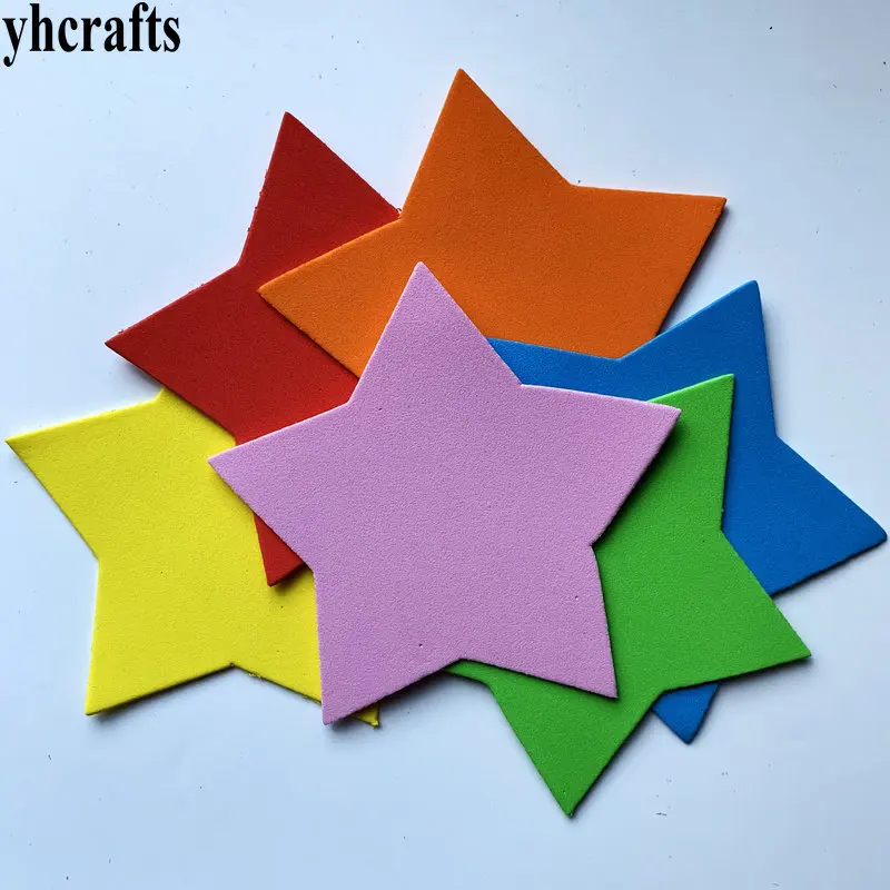 6PCS/LOT.Toast Leaf Heart Flower Star Butterfly Fish foam shape School projects Easy to cut Punch sheets Handmade material DIY images - 6