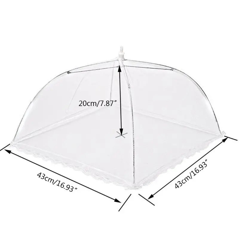 

17 in Pop-Up Mesh Food Covers Collapsible Reusable Keeping Out Flies Protectors Tent Umbrella Y5JC