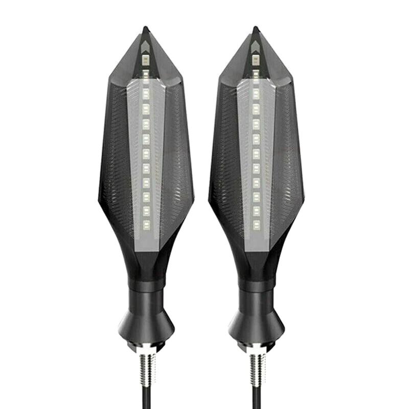 

2Pcs Motorcycle 12 LED Flowing Water Blinker Flashing Lights Turn Signal Light Indicator Blinker Lamp Amber/Blue