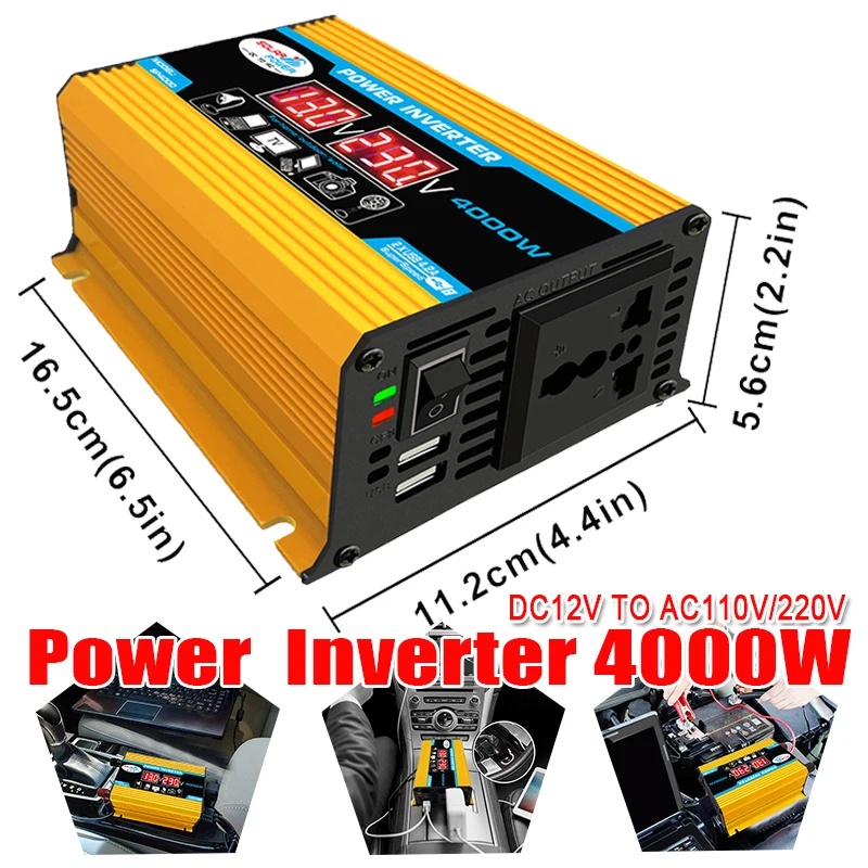 Преобразователь солнечной энергии Peaks Power 4000 Вт постоянный ток 12 В в переменный