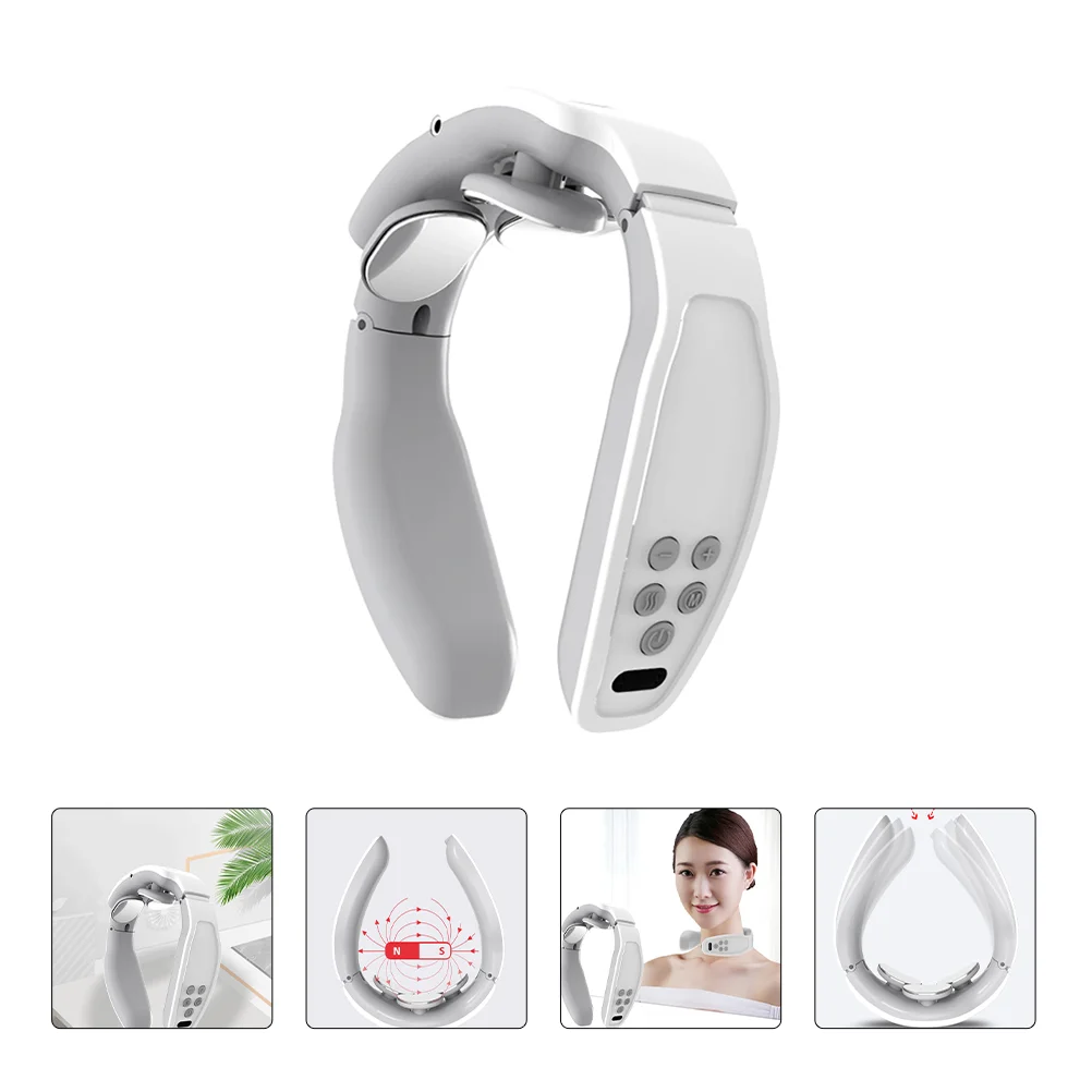 

Comfortable Neck Massager Charging Neck Tool Portable Massager (White)