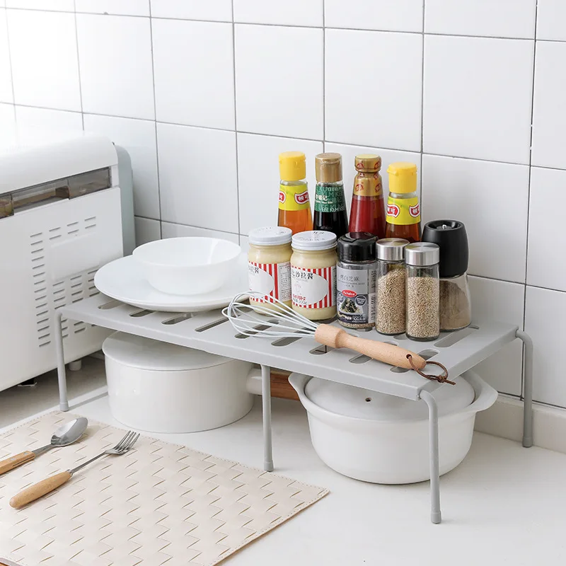 Küche Schrank Zähler Regal Organizer Racks Erweiterbar Stapelbar Fit Für Küche Bad Unter Waschbecken Speisekammer Desktop Lagerung