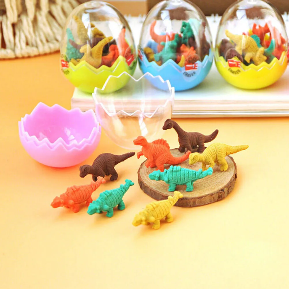 

8PCS/Pack Hot Sale Cute Students Pencil Rubber Eraser Stationary Gift Novelty Dinosaur Egg SD&HI