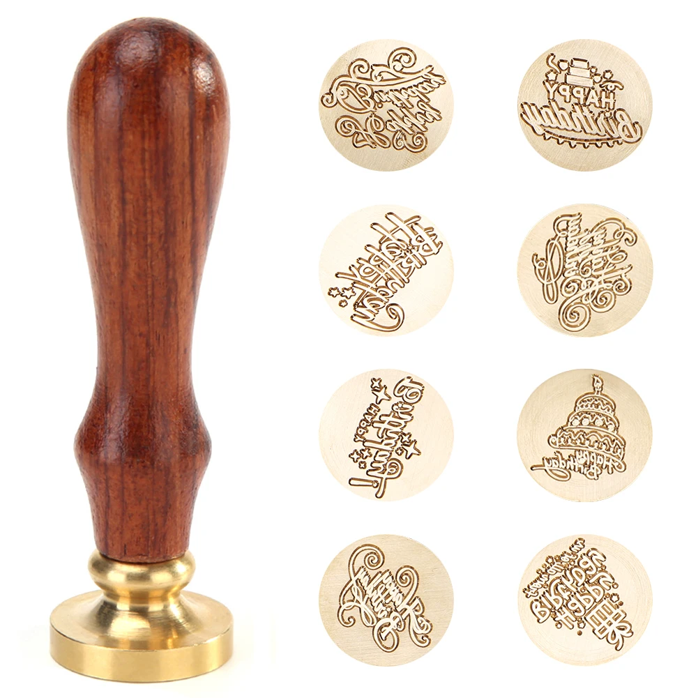 Ретро Набор восковых печатей с днем рождения DIY конверт Свадебные Приглашения