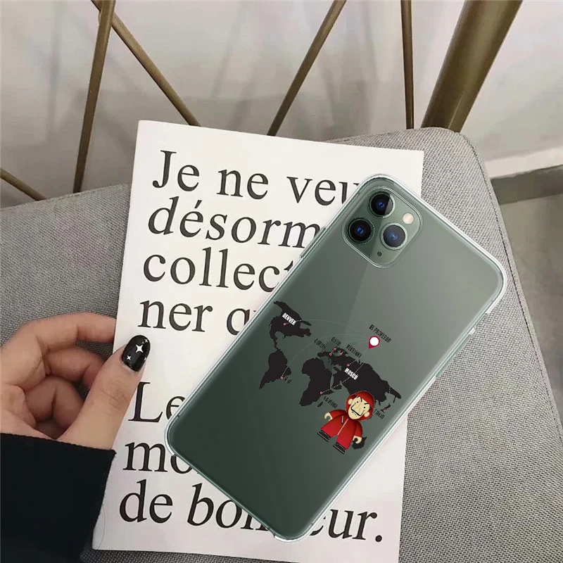 Money Heist House Paper прозрачный ТПУ Мягкий силиконовый чехол для телефона iphone XR XS Max 11 11Pro