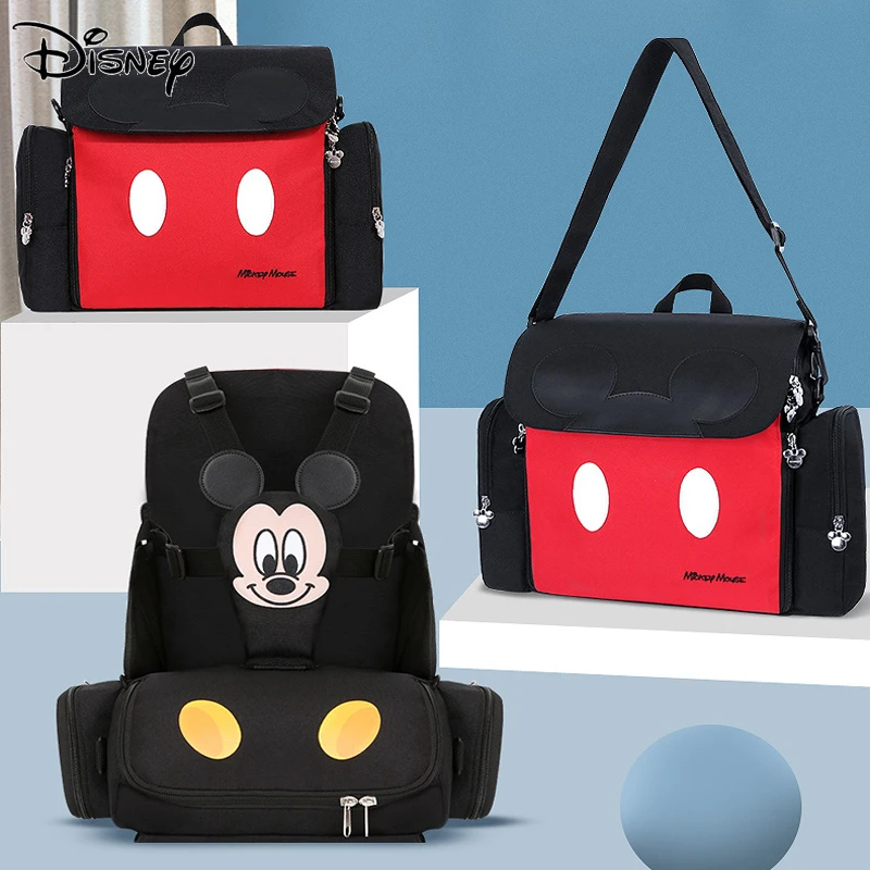 

Портативная сумка для мамы Disney, многофункциональный вместительный рюкзак для подгузников, переносной стул для мамы, дорожная сумка