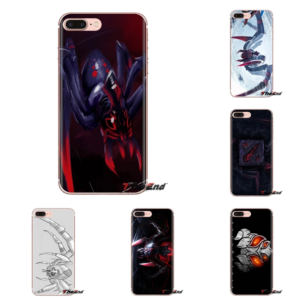 Черный арахнии dota 2 BroodMother прозрачный мягкий чехол для huawei Коврики Honor 4C 5C 5X6X7 7A 7C 8 9