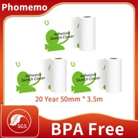phomemo self adhesive thermal paper roll clear printing for m02m02sm02pro mini printer printable sticker ink free label paper