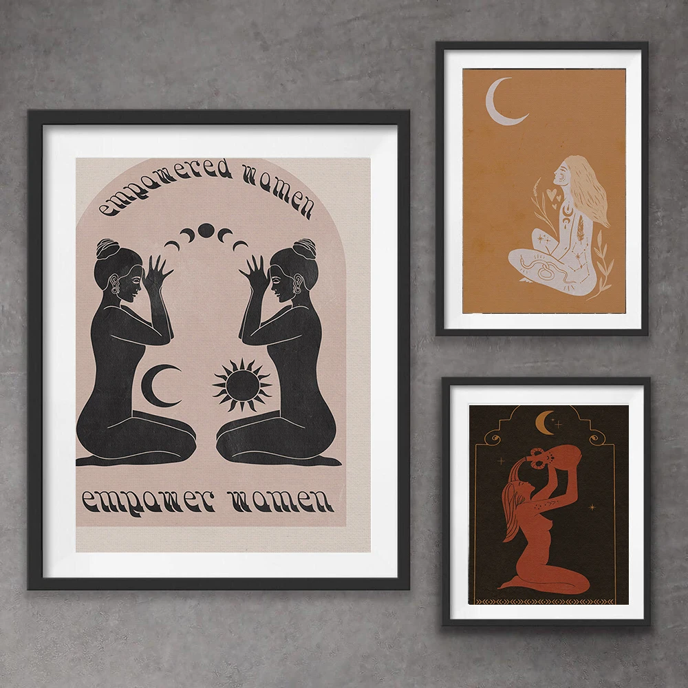 

Богемное ведро, скандинавские сильные женские постеры, принты, Картина на холсте, настенные картины, Современная гостиная, домашний декор