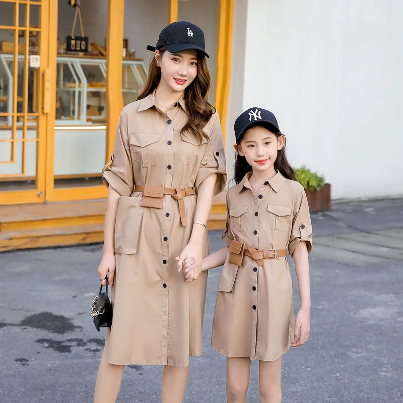 Одинаковая одежда для всей семьи WLG модные платья Мама и я демисезонное темно