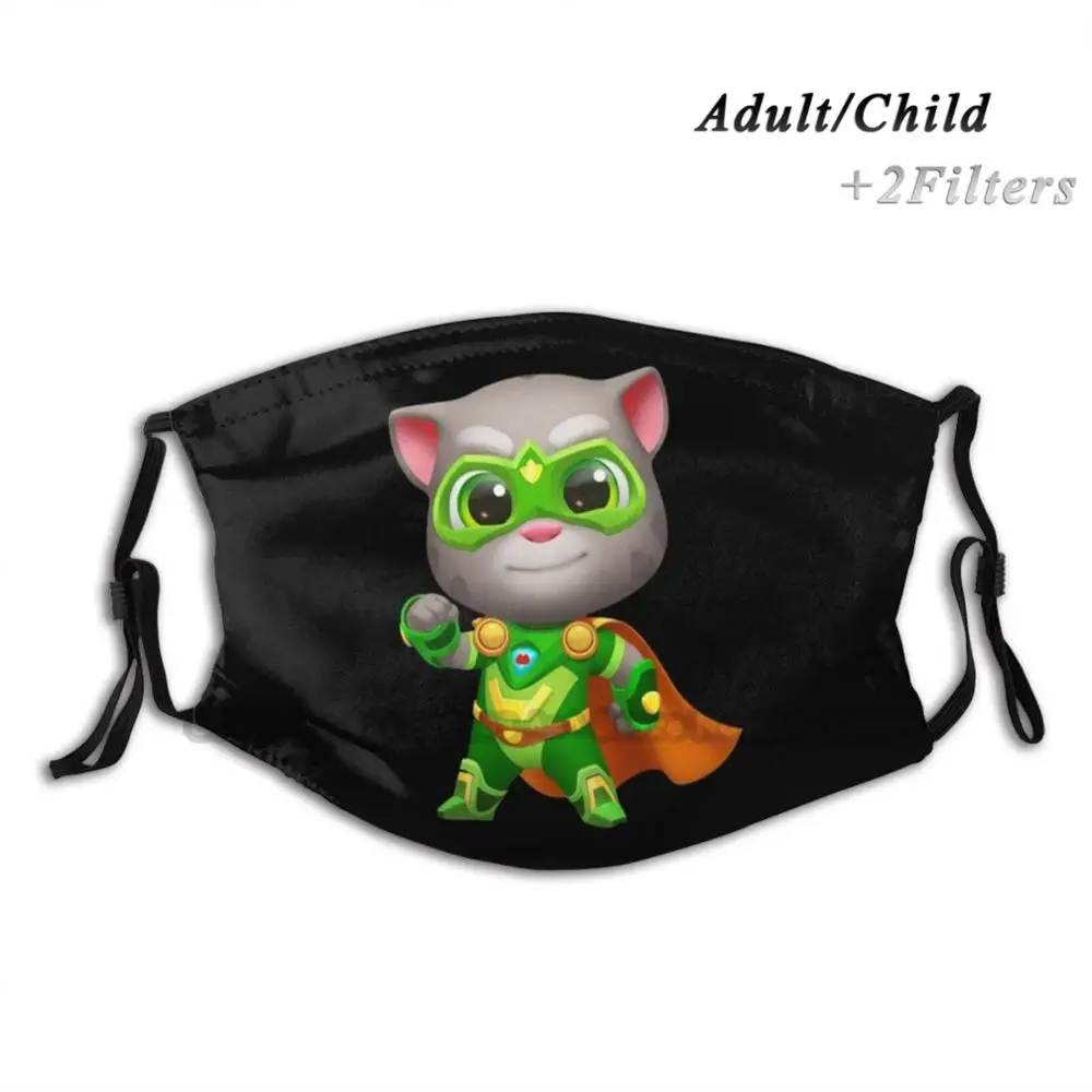 

Talking Tom Print Reusable Pm2.5 Filter DIY Mouth Mask Kids My Talking Tom Super Heroes Talking Tom Talking Friends Talking