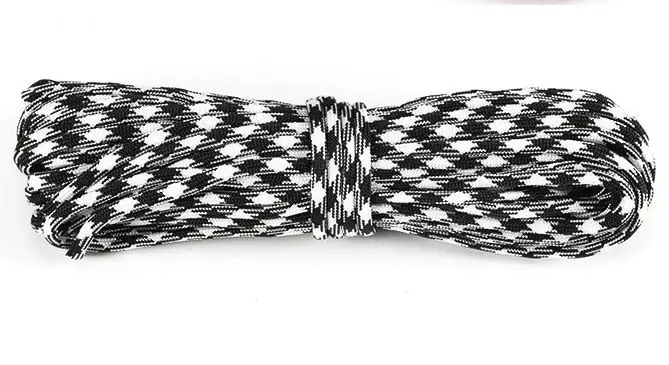 Black White Паракорд 550 парашютный шнур для палатки веревка для наружного туризма Кемпинг-параккорд 4 мм браслет для выживания веревка - Цвет: Black White