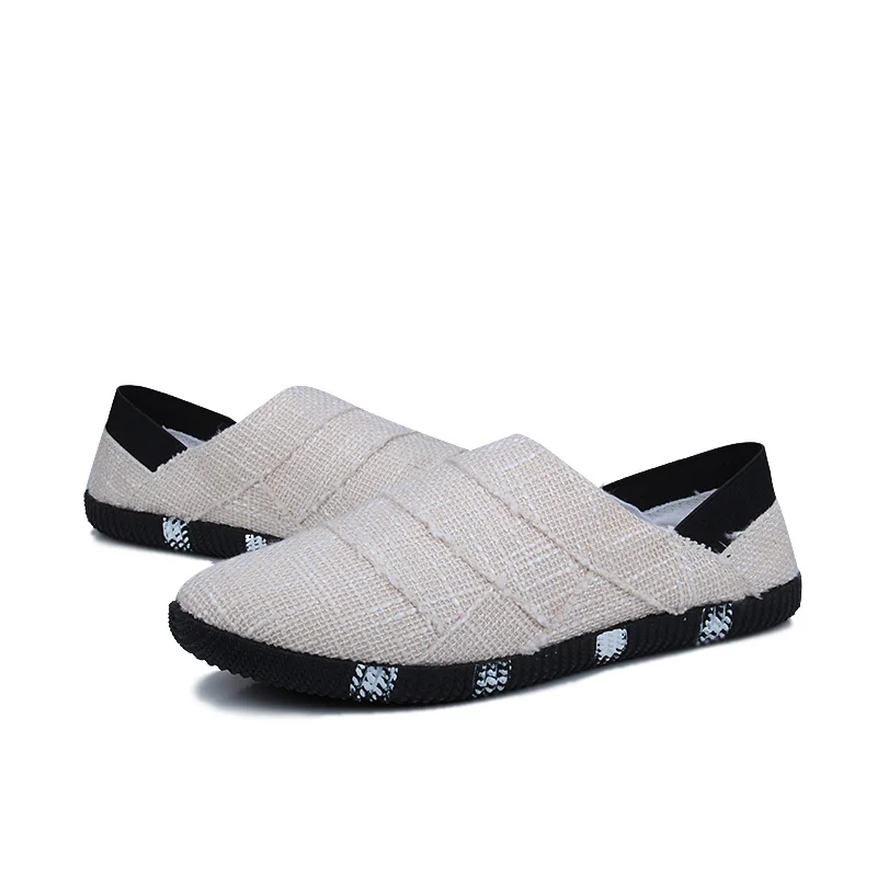 Мужские холщовые кроссовки PUPUDA льняные кеды удобная повседневная обувь